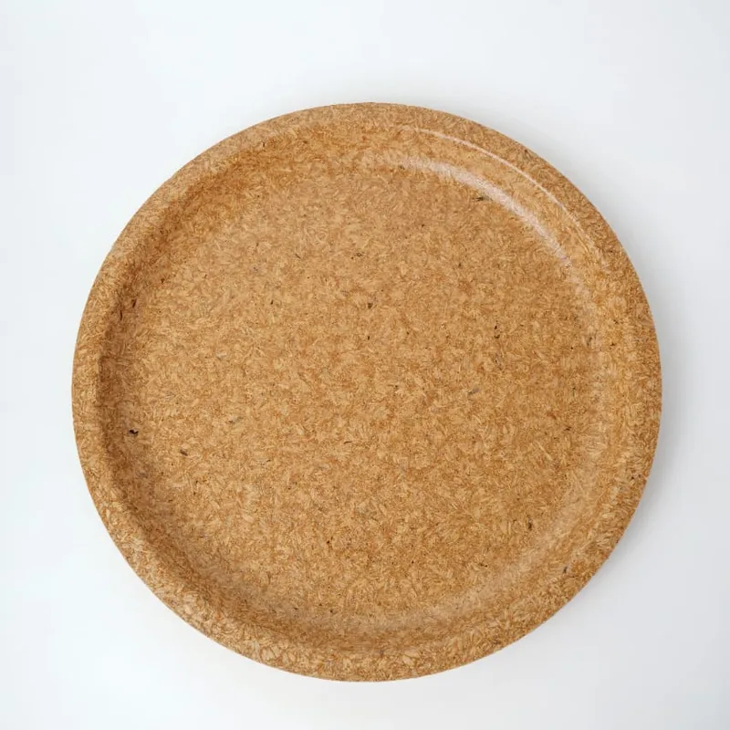12-inch round biodegradable plate — angle view