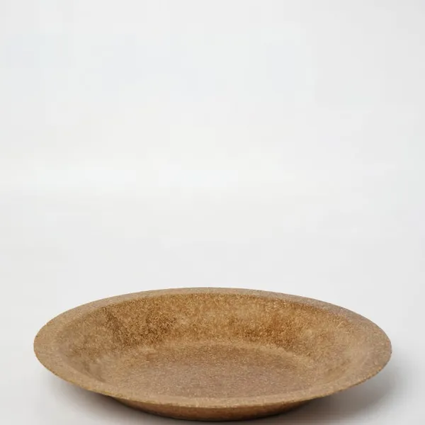 7-inch round biodegradable plate — angle view