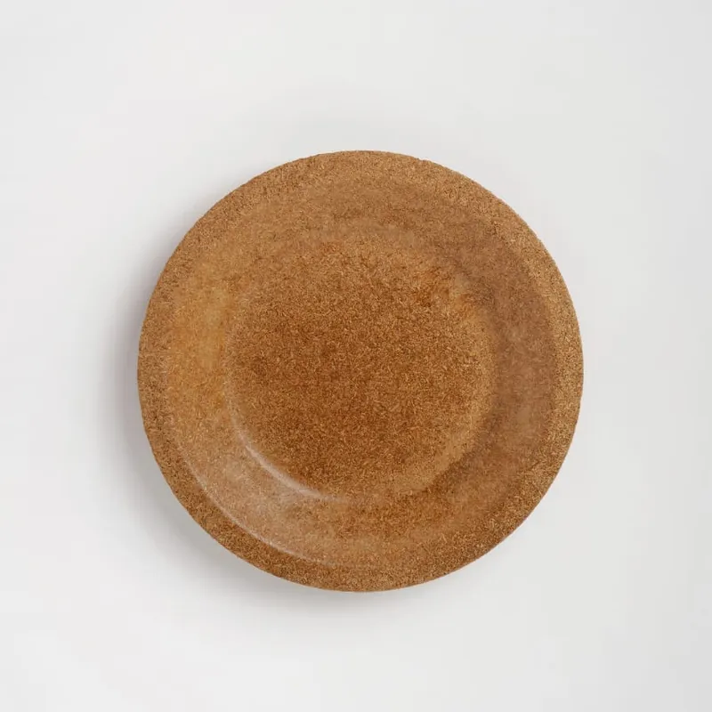 7-inch round biodegradable plate — top view